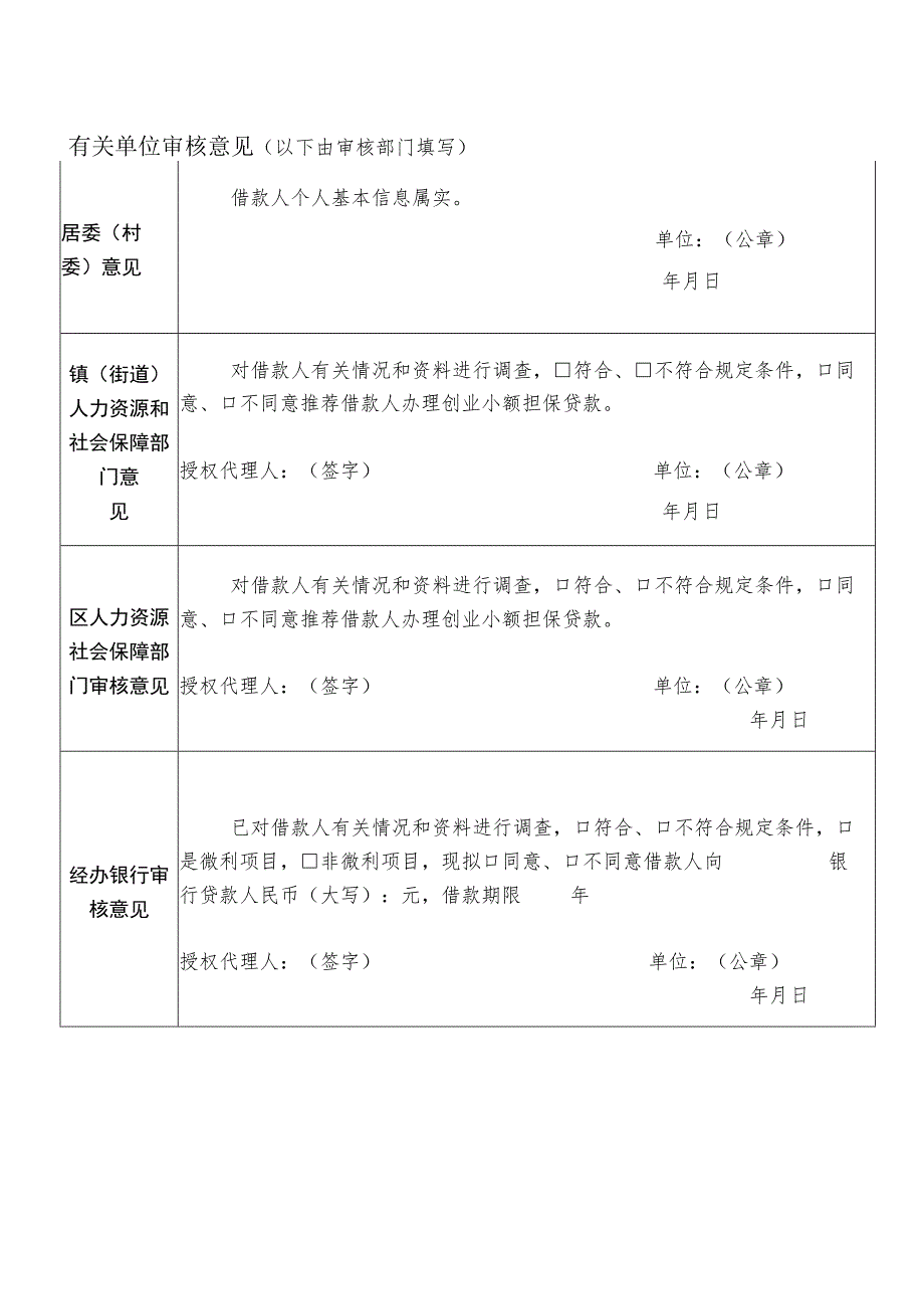 创业小额担保贷款申请表.docx_第2页