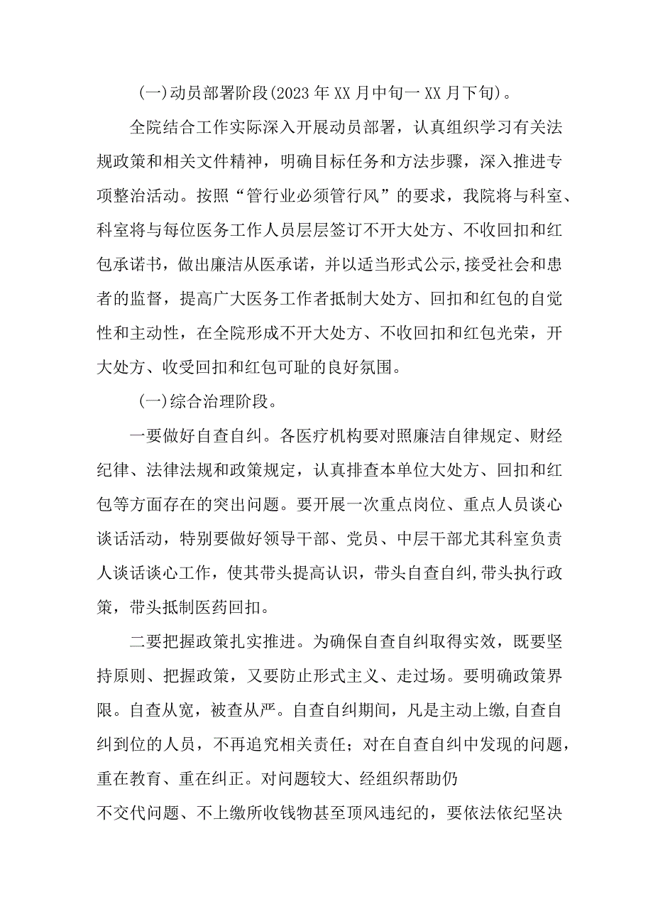 城区医院开展医疗行业2023年作风建设工作专项行动实施方案 汇编4份.docx_第2页