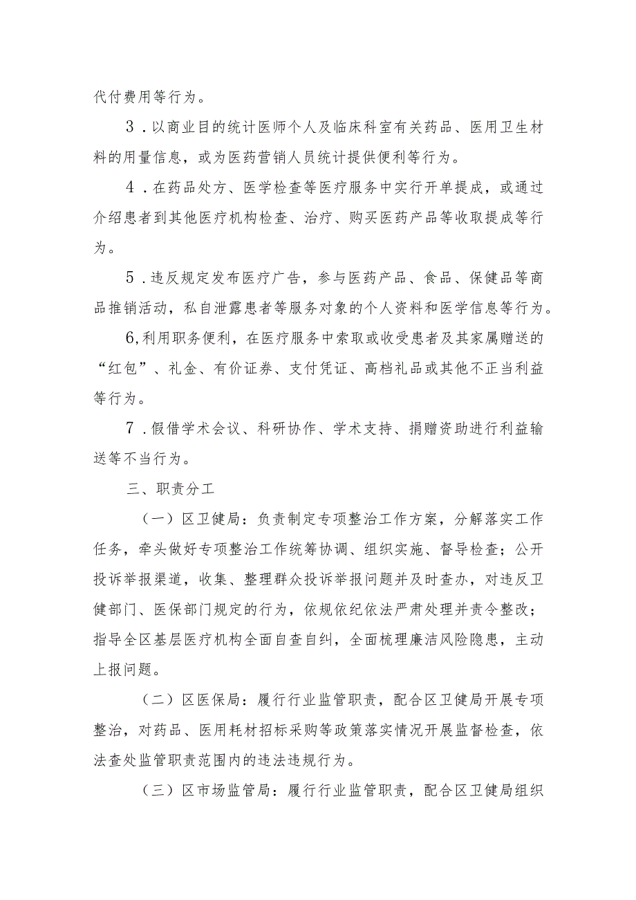 2023年XX区医疗购销领域突出问题专项整治工作方案 .docx_第2页