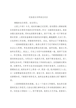 纪检组长任职表态发言.docx