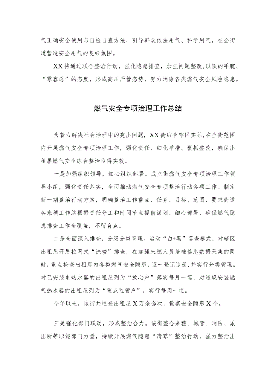 2023燃气安全专项整治行动工作总结(精选八篇).docx_第2页