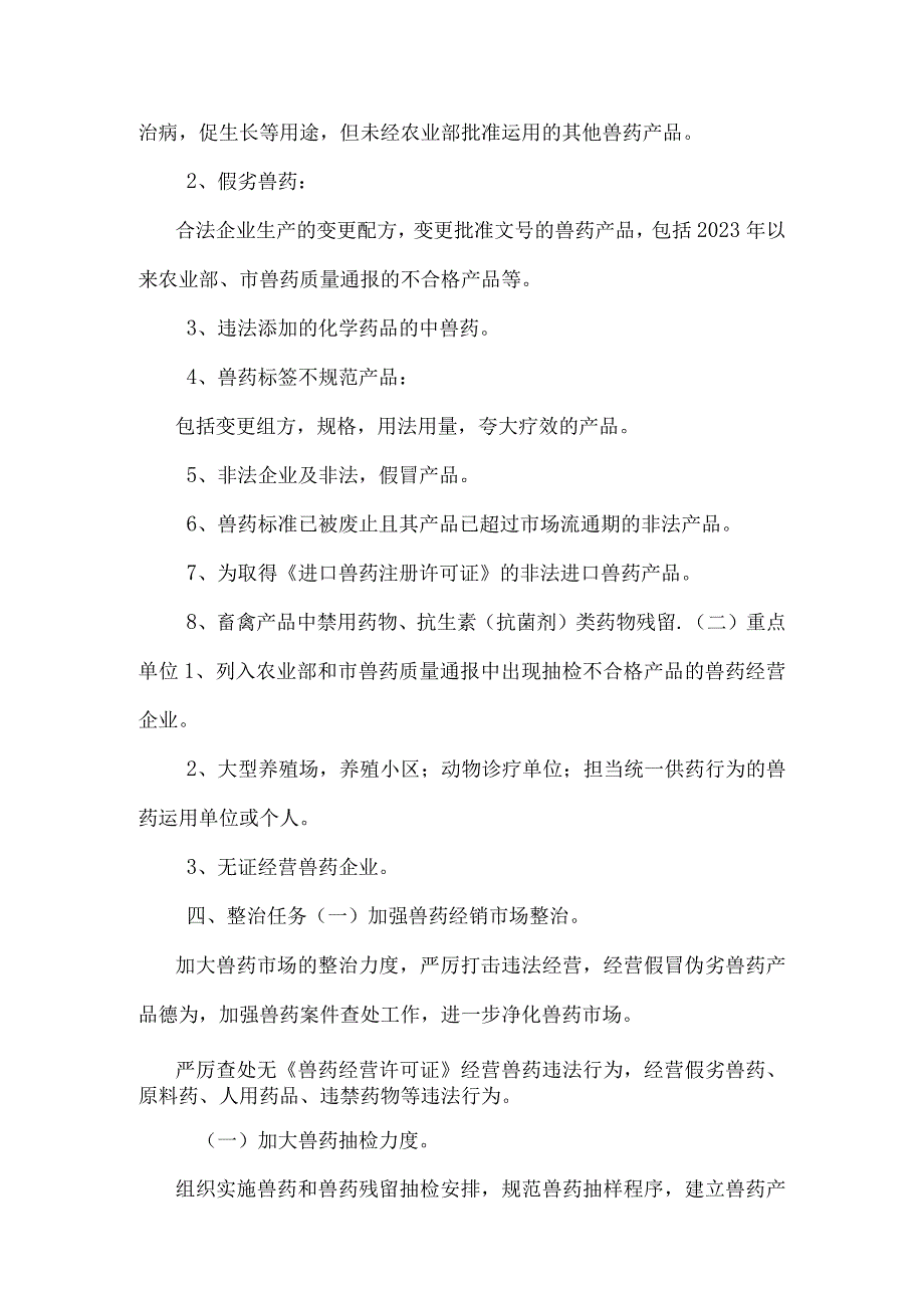 2023年XX区兽药及兽药残留专项整治行动实施方案.docx_第2页