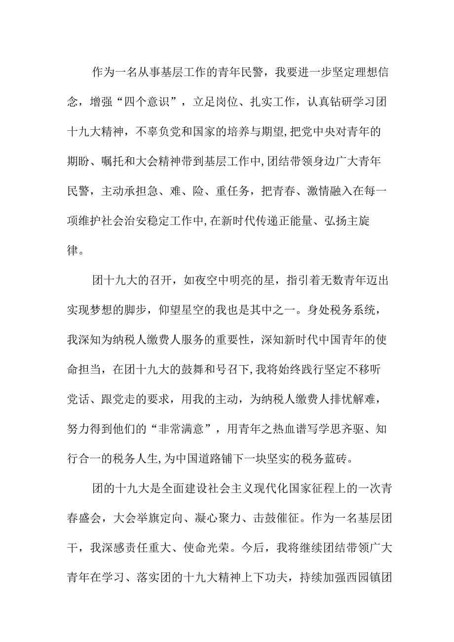 青年干部学习贯彻共青团第十九次全国代表大会精神个人心得体会 （5份）.docx_第3页