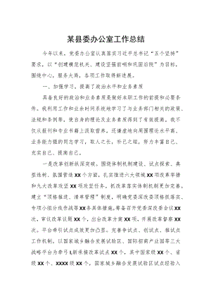 某县委办公室工作总结.docx