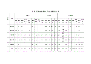 石泉县深度贫困村产业发展规划表.docx