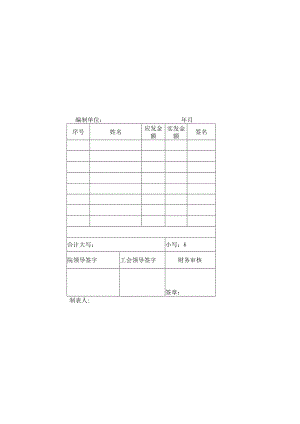 淮南师范学院工会发放表.docx