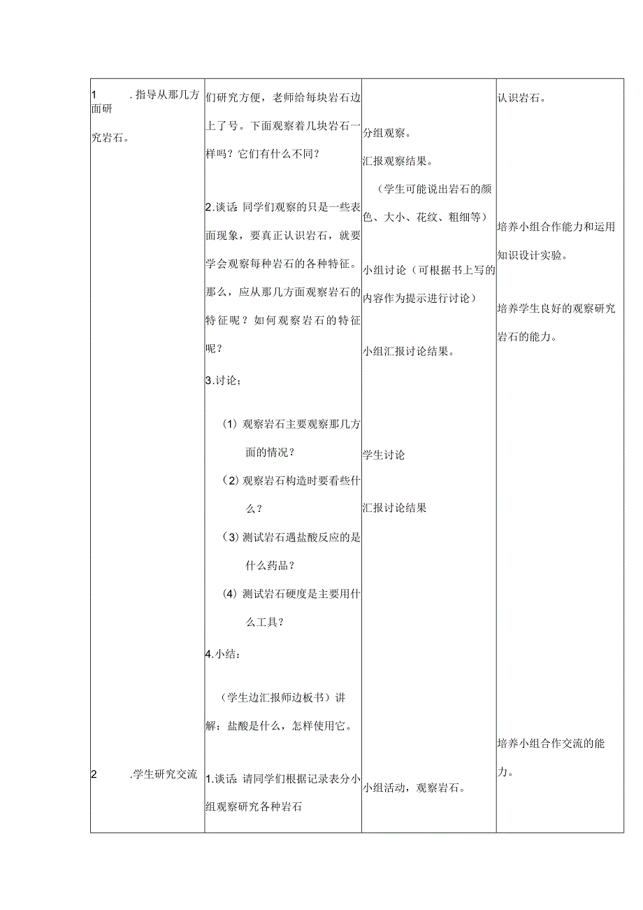 三年级科学上册 第六单元 人与大地 16 岩石第一课时教案 首师大版-首师大版小学三年级上册自然科学教案.docx_第2页