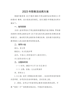 2023年职教活动周方案.docx