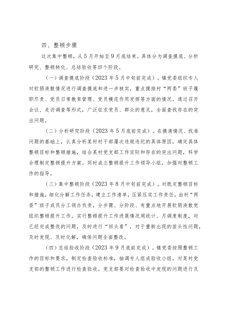 某村党支部软弱涣散党组织整顿提升方案范本.docx_第2页