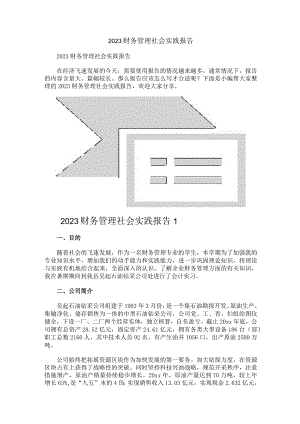 2023财务管理社会实践报告.docx