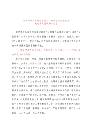 在全州政府系统办公室工作会议上的交流发言.docx