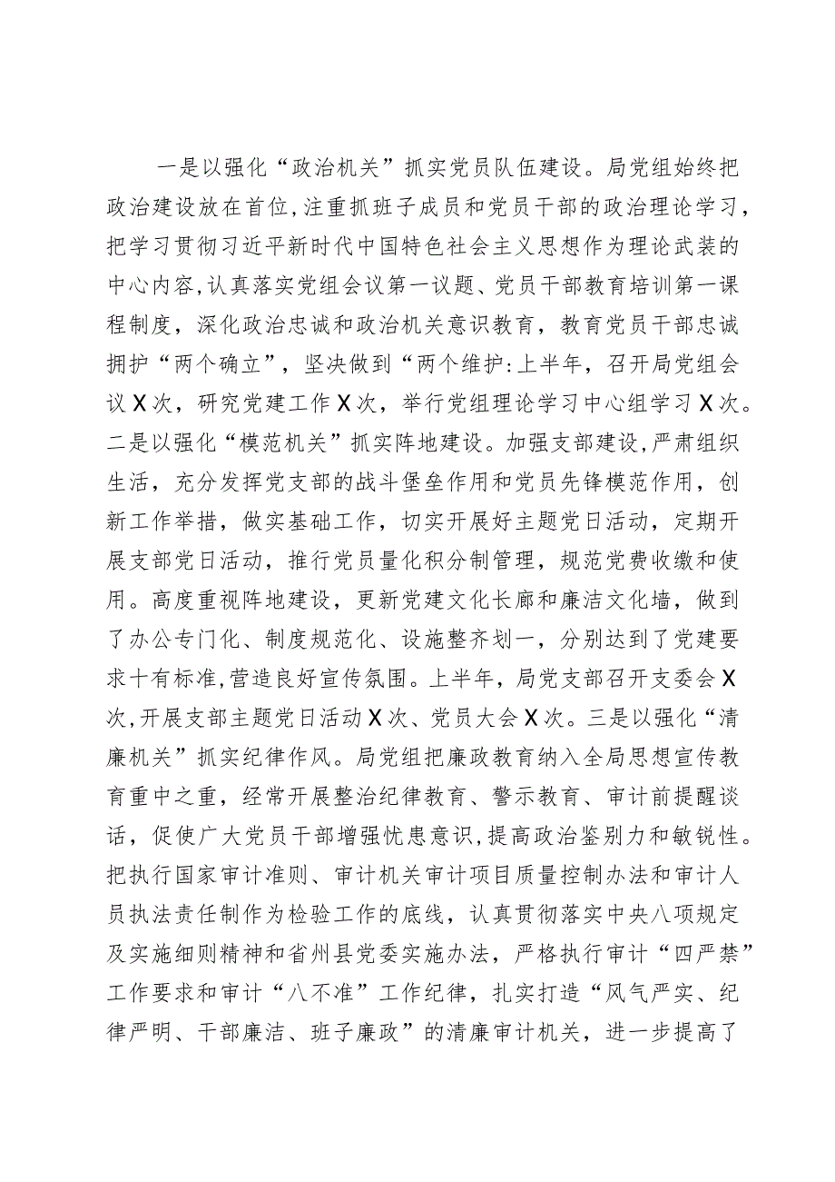 2023年上半年工作总结及下半年工作计划(审计局)2篇.docx_第2页