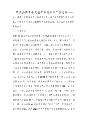 优选某团县委青年发展部乡村振兴工作总结.docx