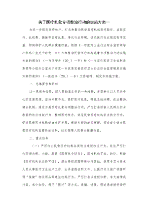 关于医疗乱象专项整治行动的实施方案一.docx