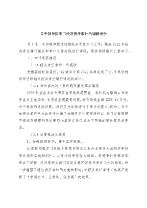 对领导干部经济责任审计的调研报告.docx