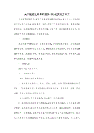 关于医疗乱象专项整治行动的实施方案1.docx