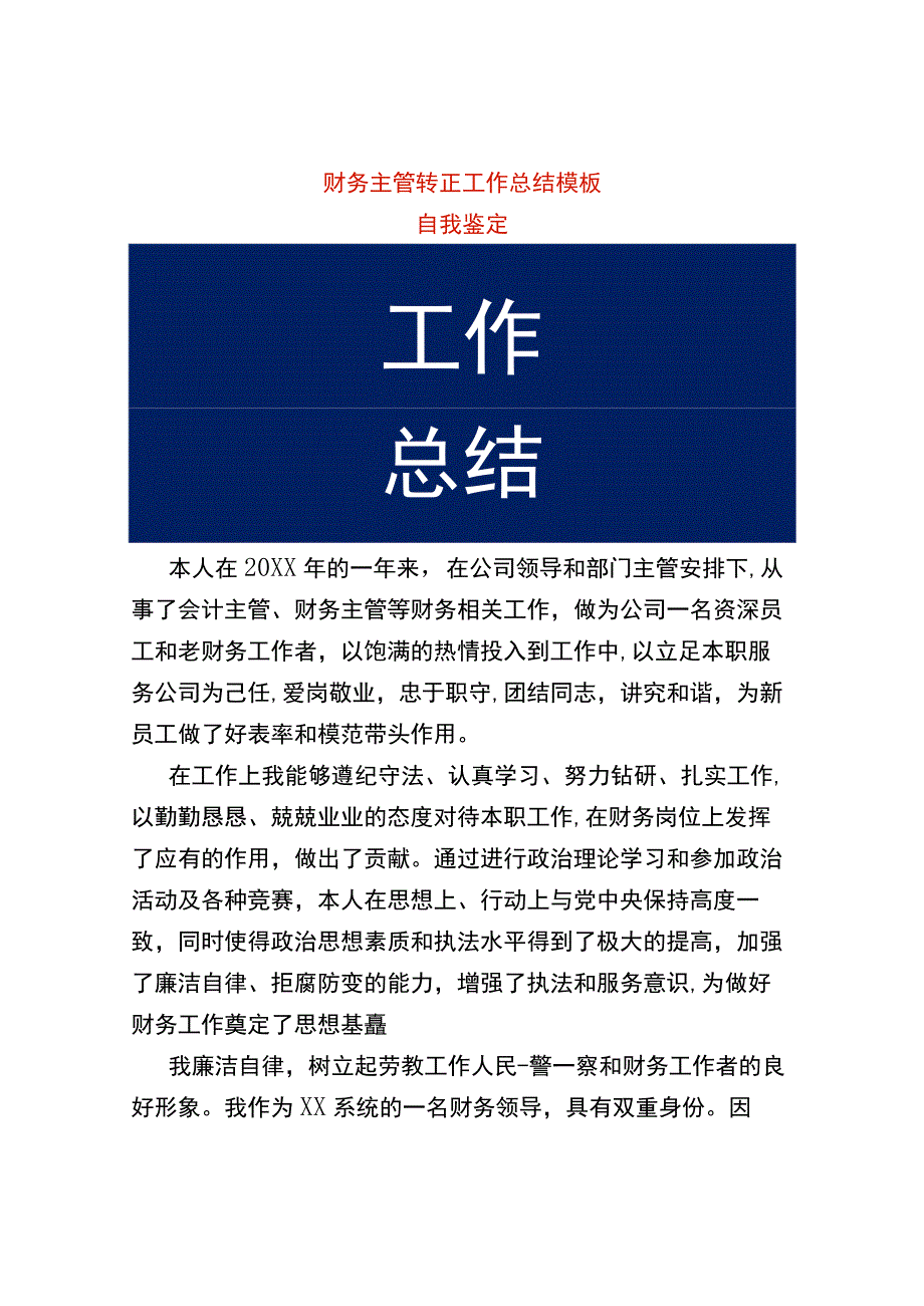 财务总监转正工作总结模板.docx_第1页