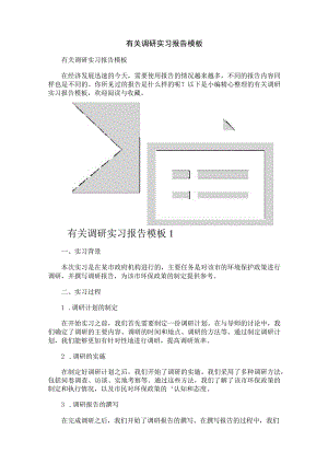 有关调研实习报告模板.docx