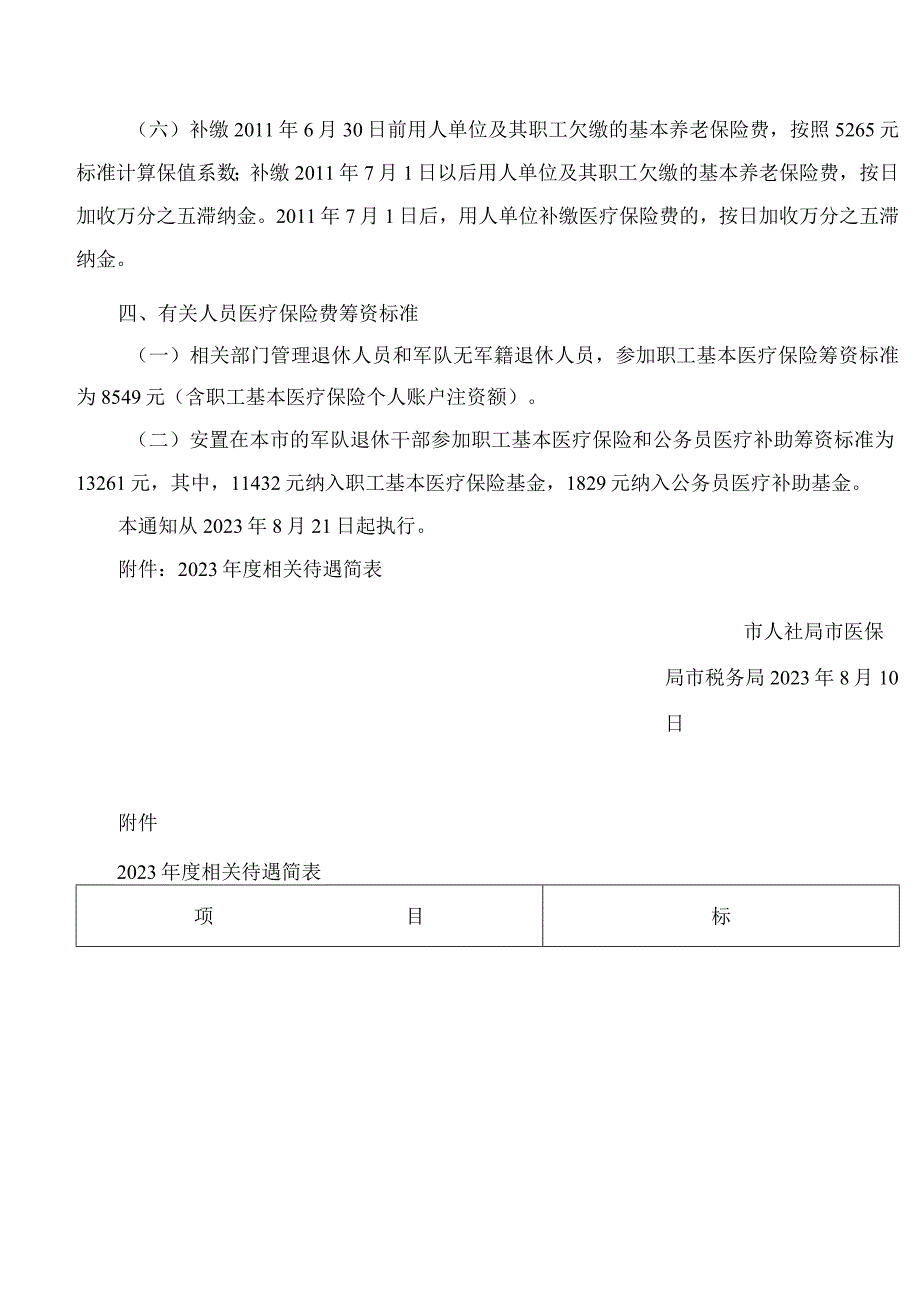 天津市人社局、天津市医保局、天津市税务局关于公布2022年度全市职工平均工资及2023年度工资福利待遇标准等有关问题的通知.docx_第2页