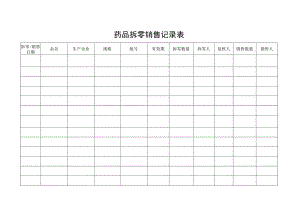 药品拆零销售记录表.docx