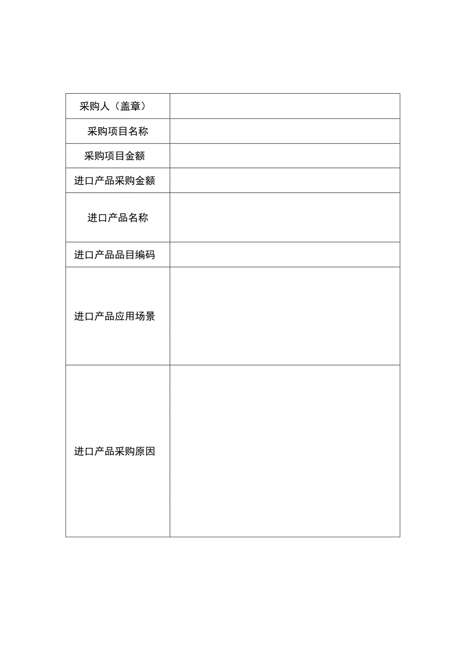 进口产品采购申请表.docx_第1页