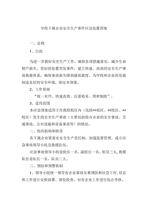 学校下属企业安全生产事件应急处置预案.docx