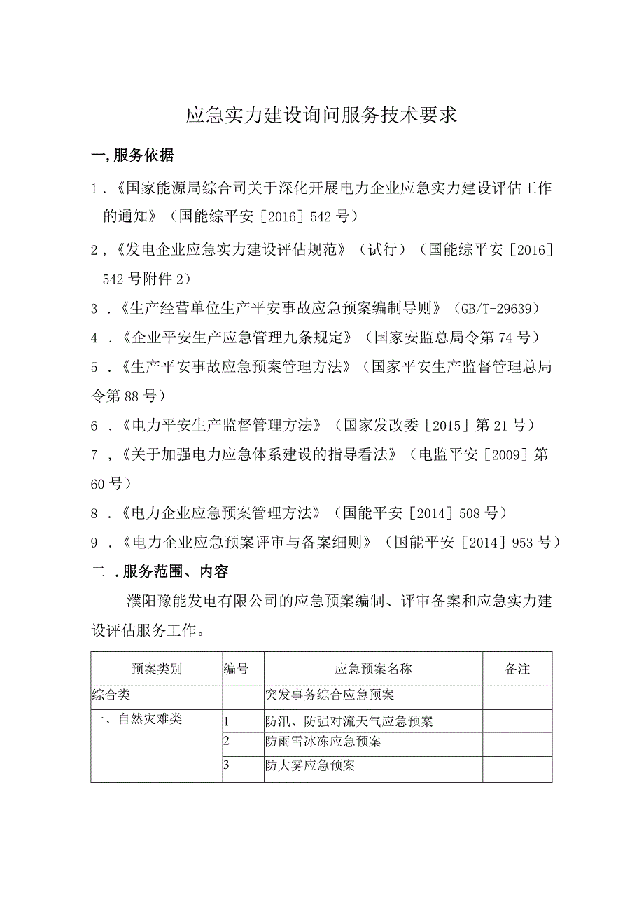 应急能力建设咨询服务技术要求.docx_第1页