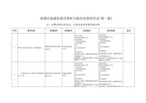 青浦区盈浦街道办事处当场办结事项目录第一批.docx