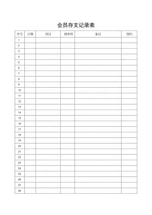 会员存支记录表.docx