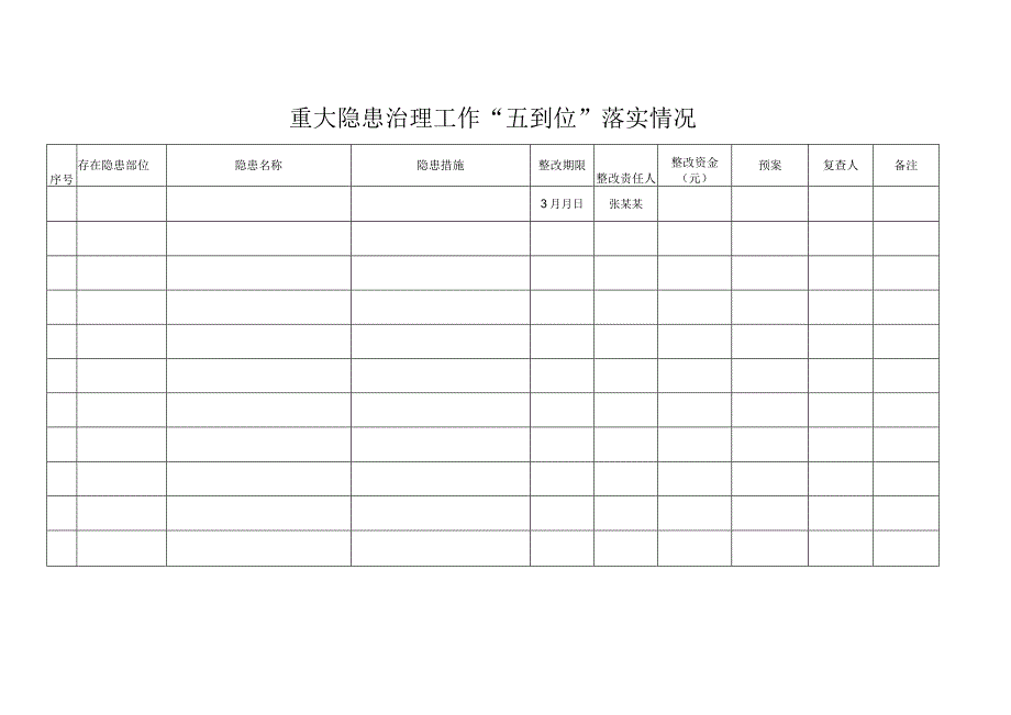 重大隐患治理工作“五到位”落实情况.docx_第1页