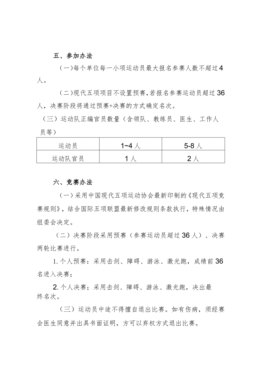 第一届全国学生青年运动会公开组现代五项项目竞赛规程.docx_第3页