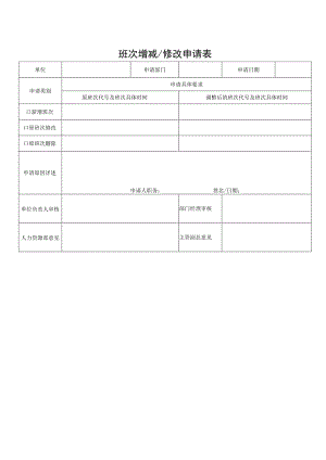 班次增减修改申请表.docx