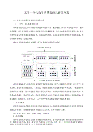 工学一体化教学质量监控及评价方案.docx