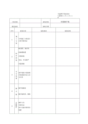 吊篮脚手架验收记录范文.docx