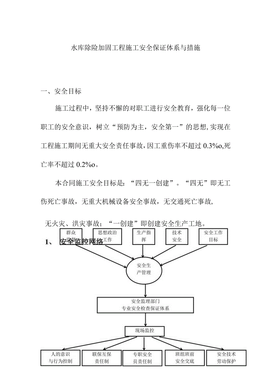 水库除险加固工程施工安全保证体系与措施.docx_第1页