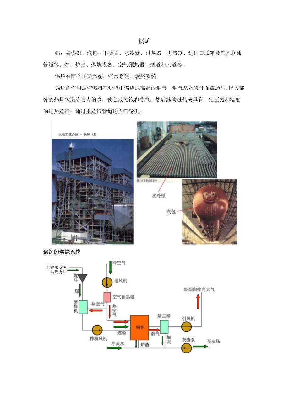 锅炉 汽水系统 燃烧系统.docx_第1页