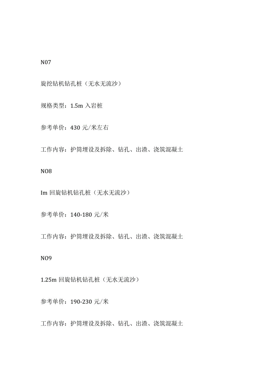 2023桩基清包工价格汇总.docx_第3页