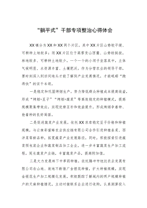 “躺平式”干部专项整治心得体会五篇.docx