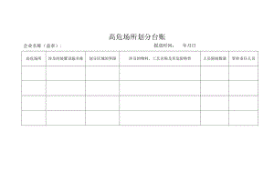 高危场所划分台账.docx