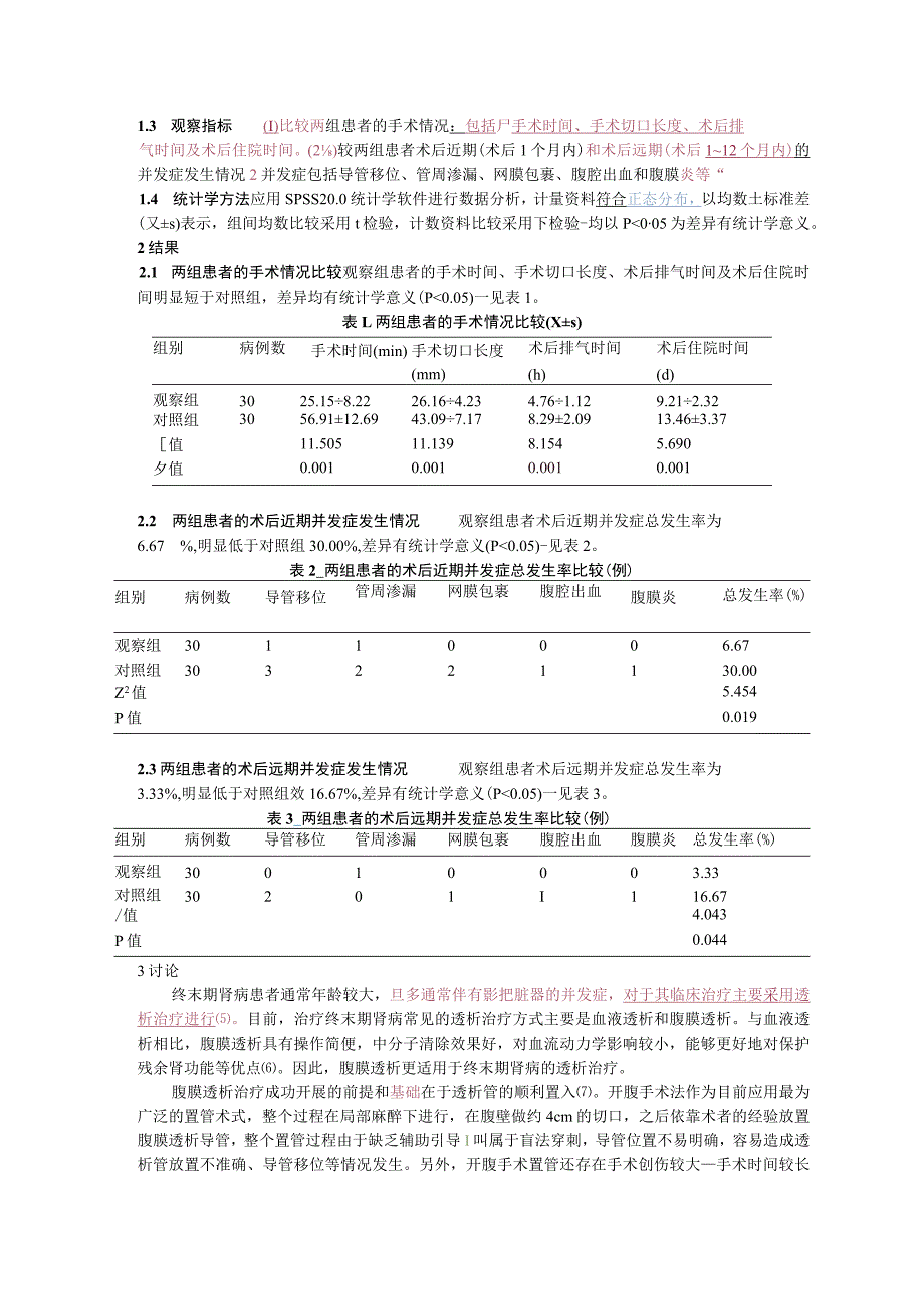 超声引导Seldinger法腹膜透析置管术在终末期肾病中的应用.docx_第3页