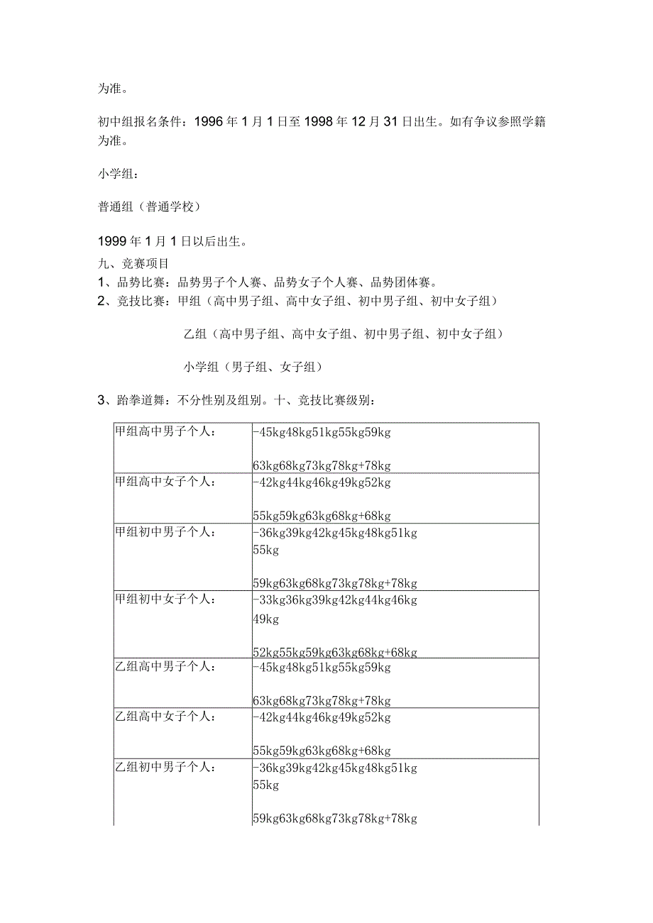 第六届中国中学生跆拳道锦标赛东北区竞赛规程.docx_第3页