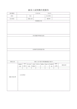 新员工试用期月度报告.docx