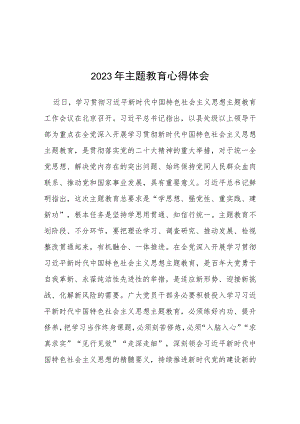 2023年关于学习主题教育的心得体会七篇.docx