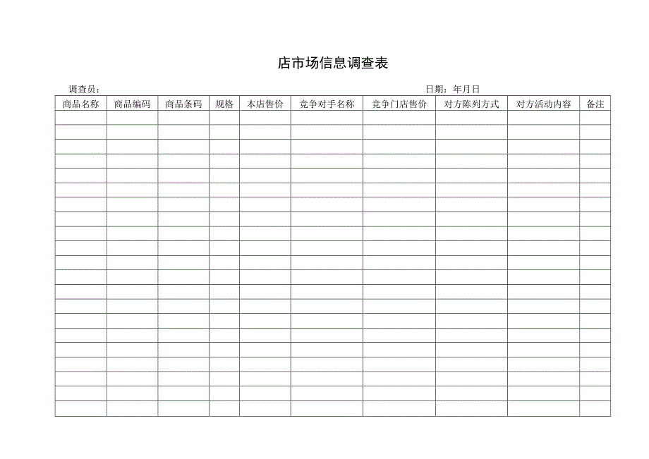 市场信息调查表.docx_第1页