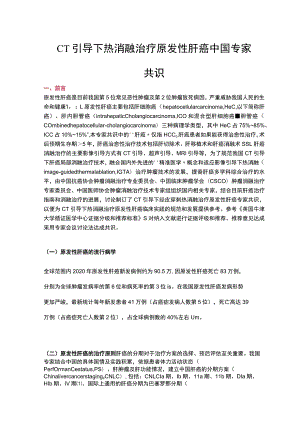 CT引导下热消融治疗原发性肝癌中国专家共识.docx