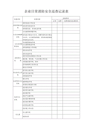 企业日常消防安全巡查记录表.docx