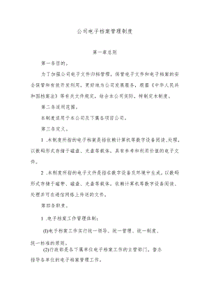 公司电子档案管理制度.docx