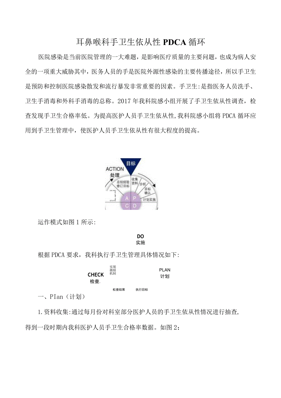 耳鼻喉科手卫生依从性PDCA质量持续改进案例.docx_第1页