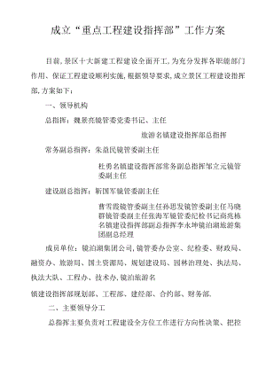 成立重点项建设指挥部工作方案.docx