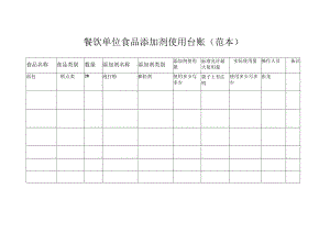 餐饮单位食品添加剂使用台账（范本）.docx